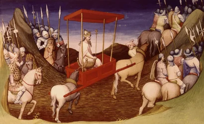 The Great Khan Arriving with His Escort, from Livre des Merveilles du Monde, c.1410-12